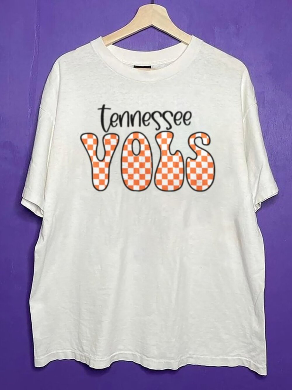 Tennessee Vols Checkered TN Sports Tennessee Volunteers Football Lover Shirt Tee